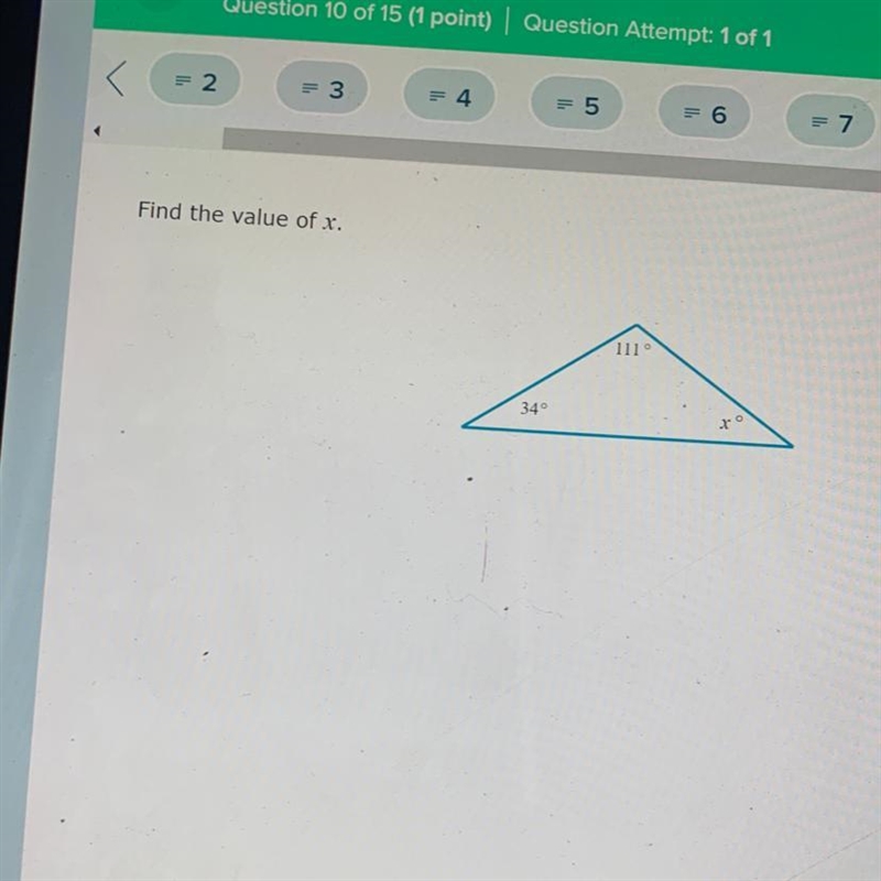 Find the value of x What is the answer-example-1