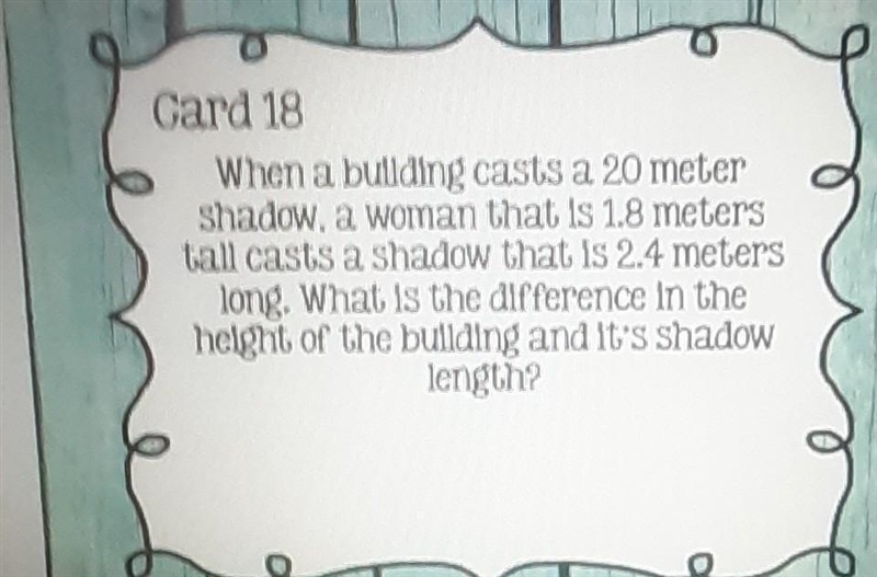 What is the difference in the height of the building and its shadow length?-example-1