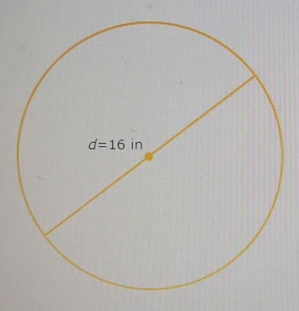 The diameter of a circle is 16 inches. What is the area?Give the exact answer in simplest-example-1