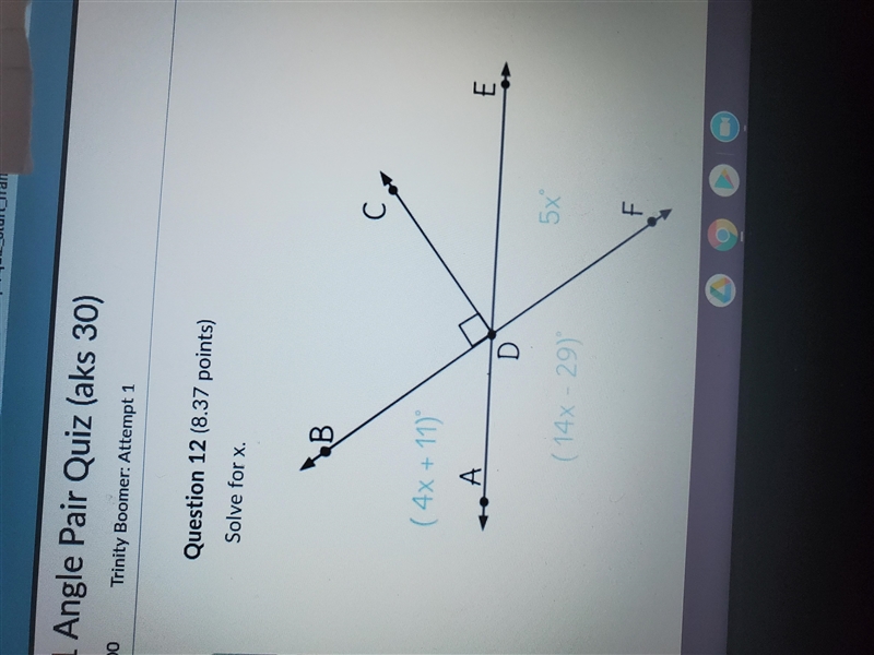 B С C ( 4x + 11) А E D 5x ( 14x - 29) F O-example-1