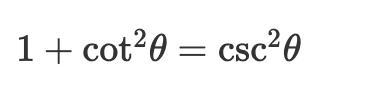 Verify the Pythagorean Identity1 + cot^2θ = csc^2θ (see image)-example-1