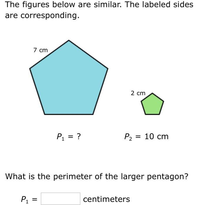 The figures below are similar. The labeled sides are corresponding.What is the perimeter-example-1