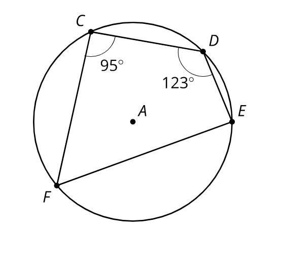 Find the measures of angles `CFE` and `DEF.` Explain or show your answer.-example-1