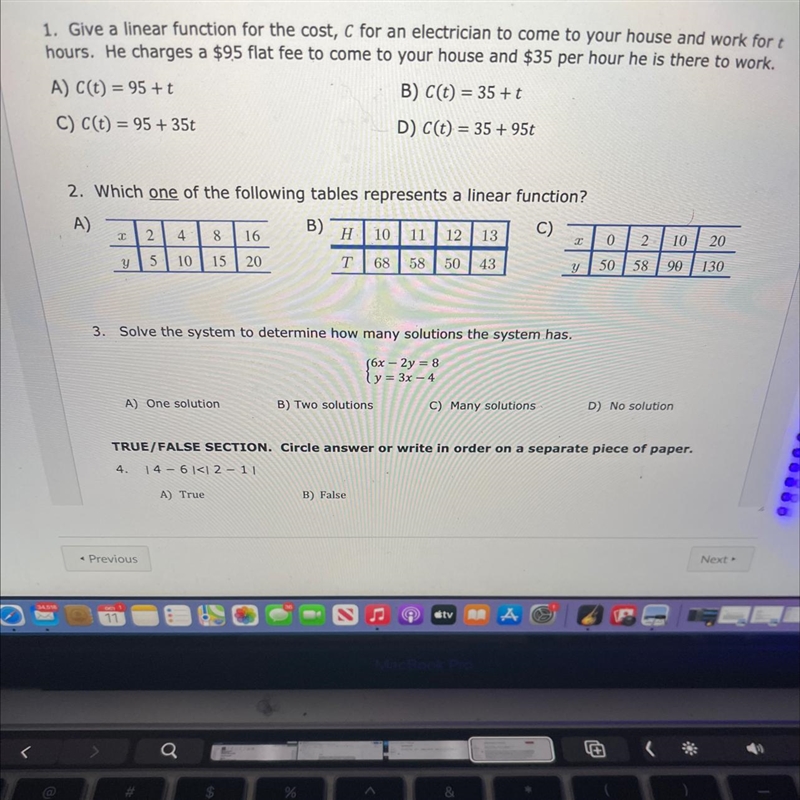 Give a linear function for the car seat for an electrician to come to your house and-example-1