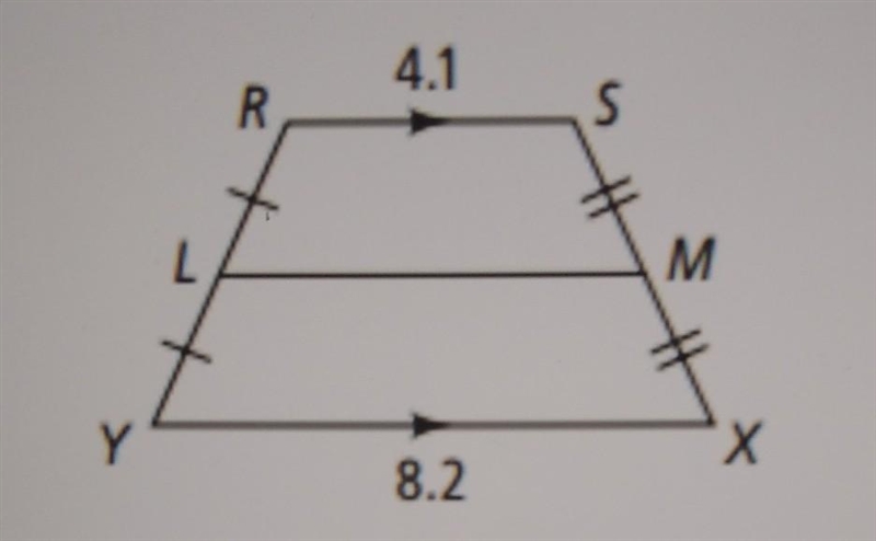 LM is the midsegment of Trapeziod RSXY. may you please help me find what LM is?-example-1