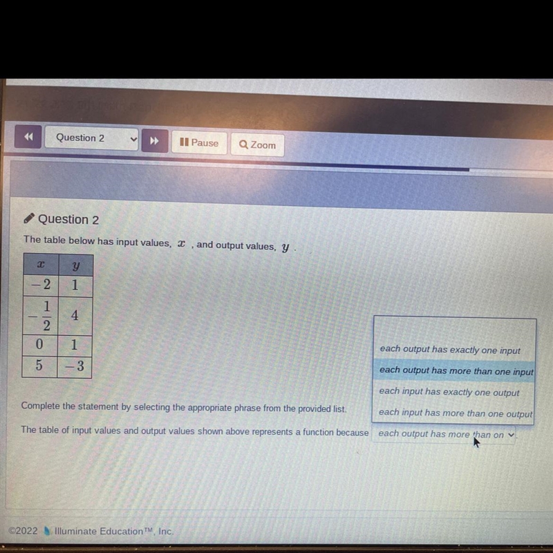 NEED ANSWER ASAP The table below has input values X and output values Y-example-1