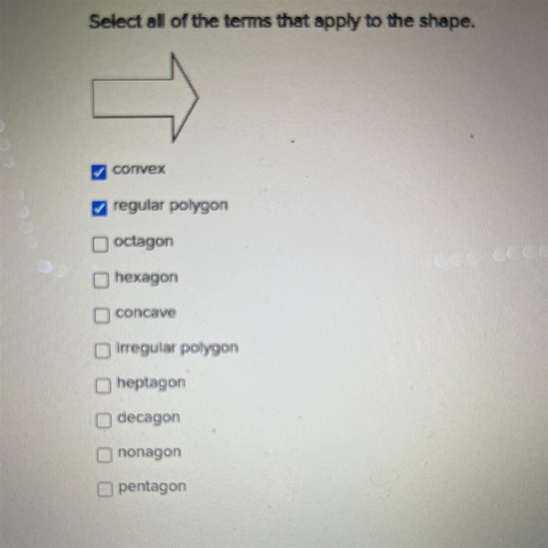 Select all of the terms that apply to the shape.-example-1