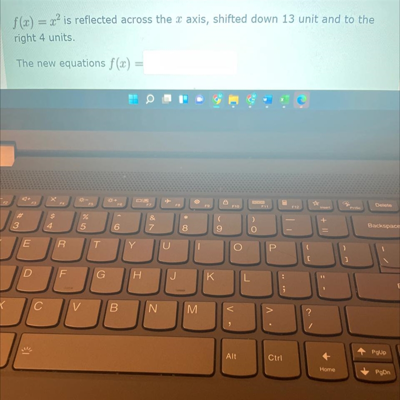 Write a formula for the function obtained when the graph is shifted as described. Use-example-1