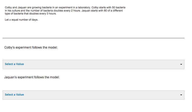 Part A: Colby's experiment follows the model:Part B: Jaquan's experiment follows the-example-1