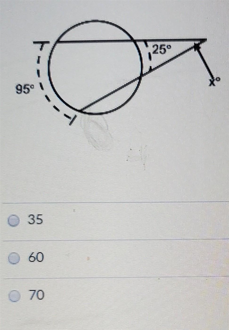 How do I solve the problem?it's asking me to find the measure of X in the figure-example-1