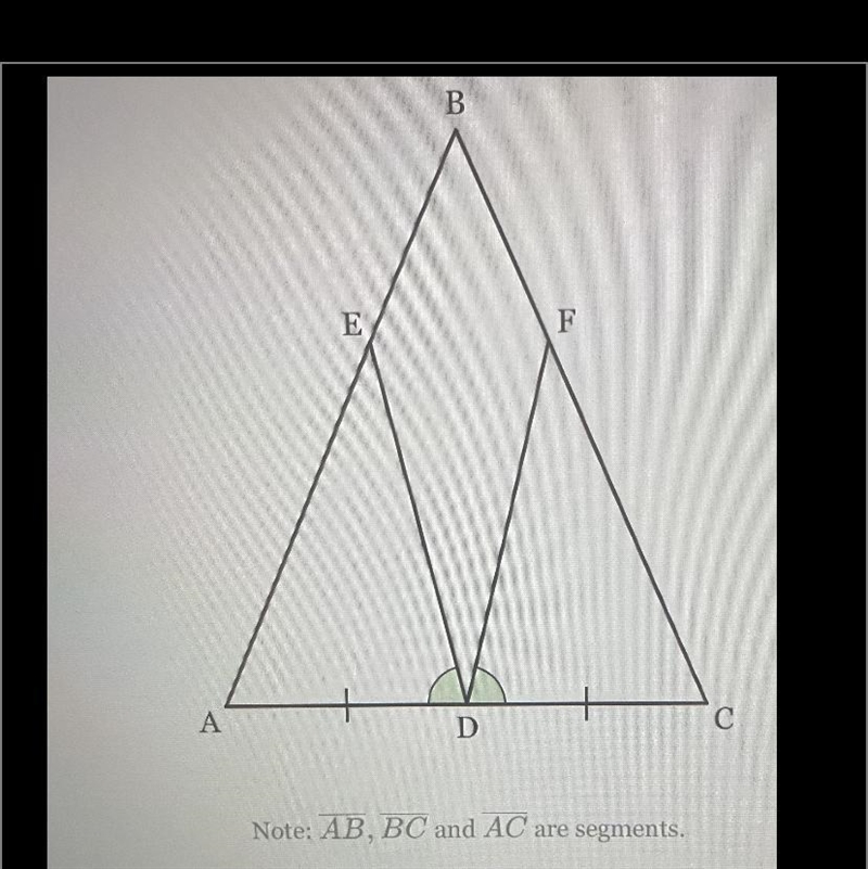 D is the midpoint of AC, BA ≅BC and ∠EAD ≅ ∠FDC. Prove ΔAED ≅ ΔCFD-example-1