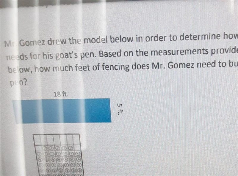 Mr.Gomez drew the model below in order to determine how much fencing needs for his-example-1