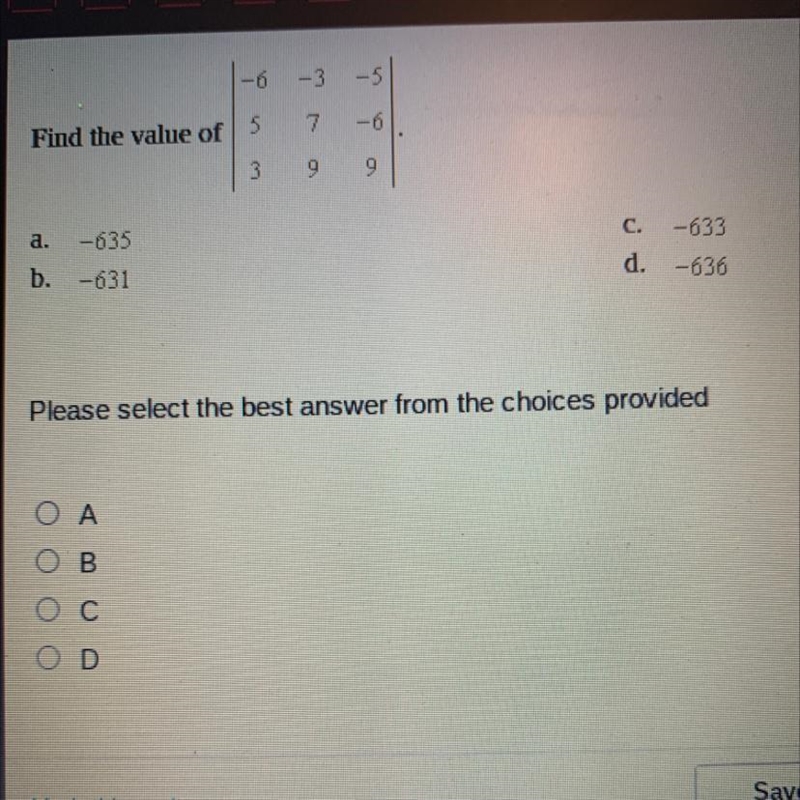 Find the value of -6 -3 -5 5 7 -6 3 9 9-example-1