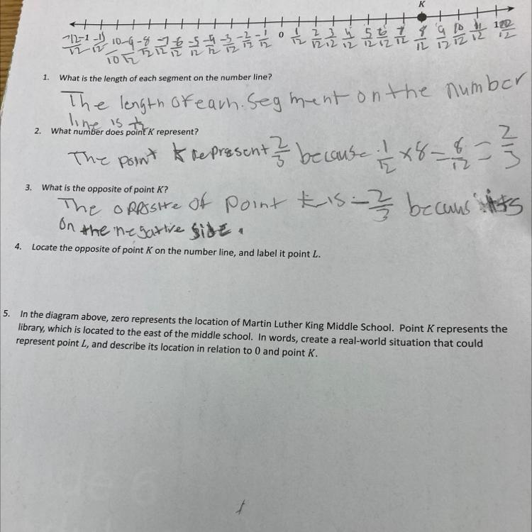 4.Locate the opposite of point K on the number line, and label it point L.5. In the-example-1