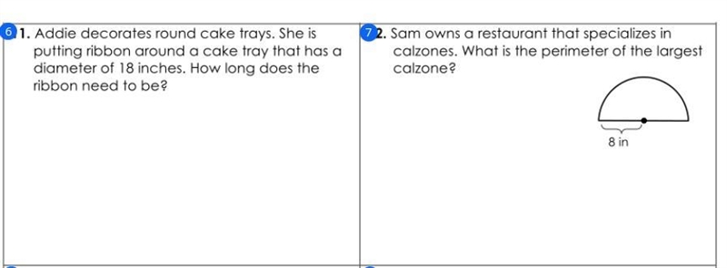 Find the perimeter of each circle. Use 3 for pi.-example-1