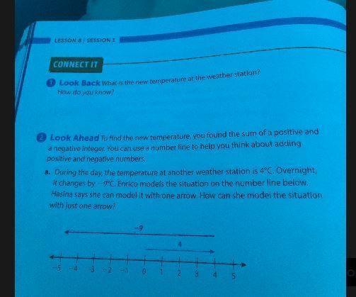 Look Ahead To find the new temperature, you found the sum of a positive anda negative-example-1