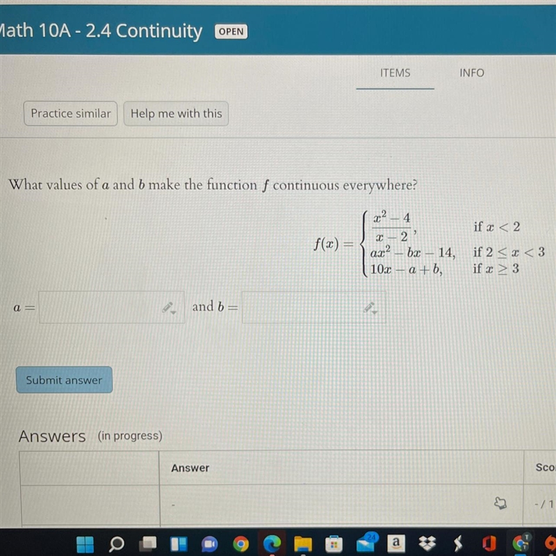 Not sure how to find a and b?-example-1