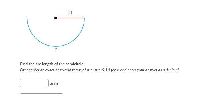 Either enter an exact answer in terms of π or use 3.143.143, point, 14 for π and enter-example-1