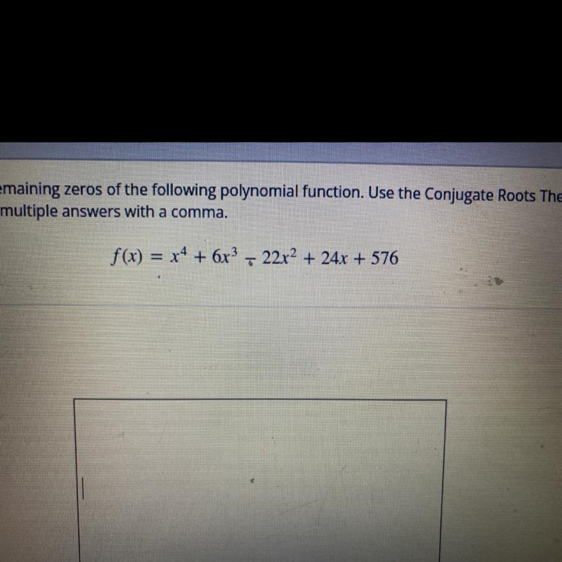 Given that three -3 I zero, find the remaining zero of the following polynomial function-example-1