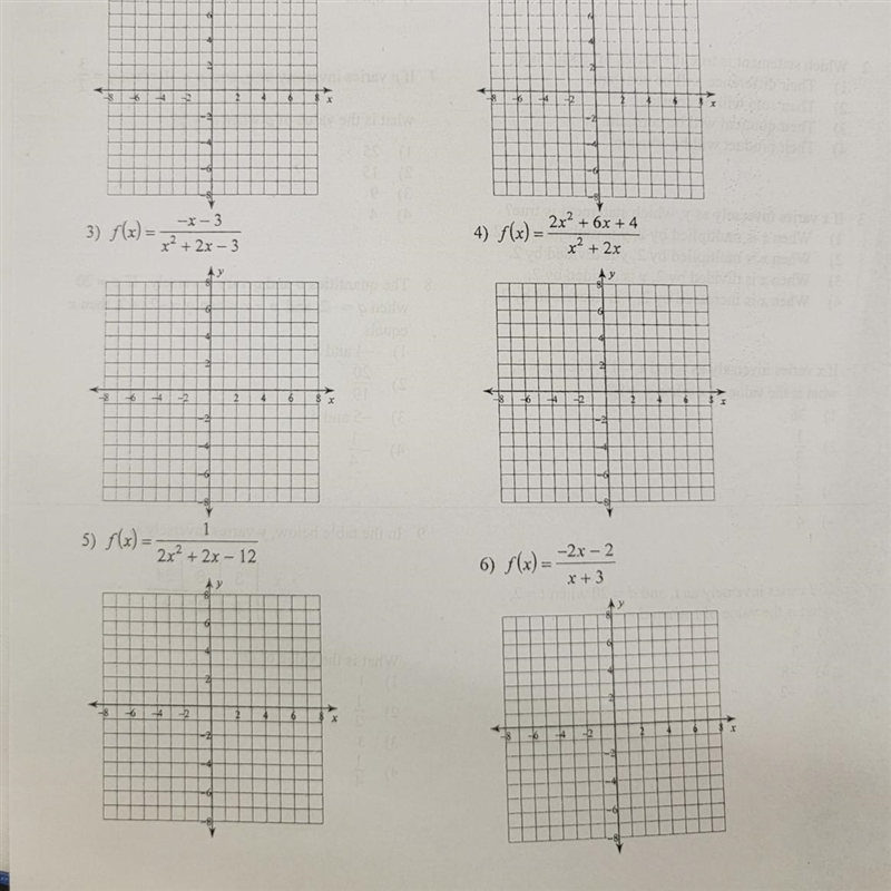 Identify the holes, vertical and horizontal asymptotes of each. Then sketch a graph-example-1