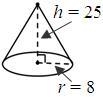 Find the volume for the right cone below (assume dimensions are in terms of feet). Round-example-1