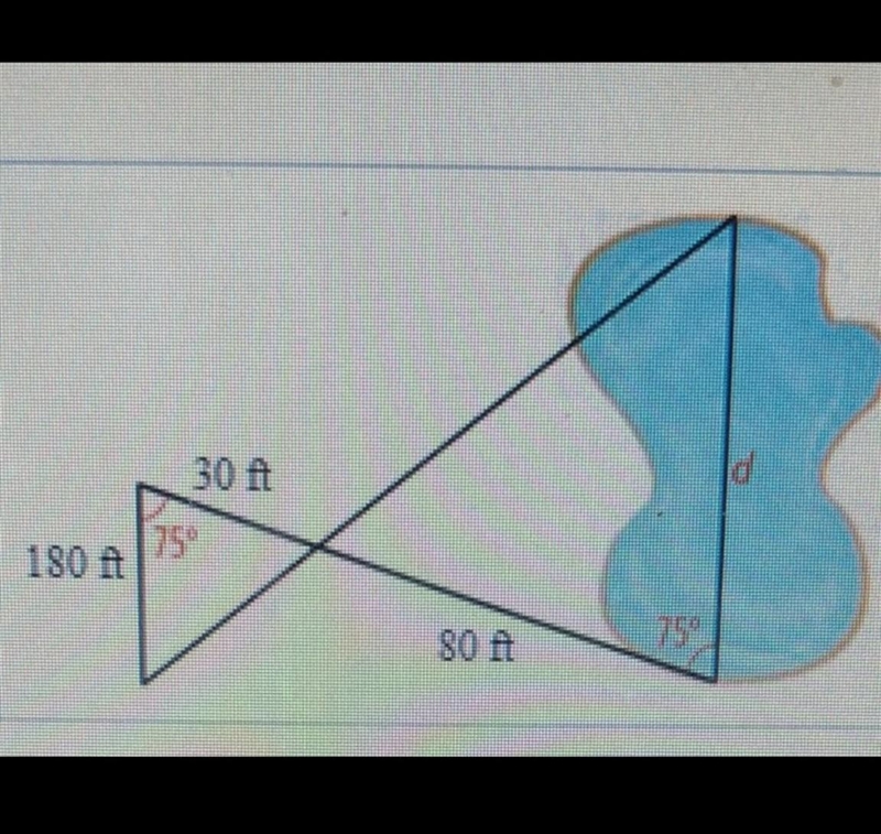 Are the two triangles in the figure Similar? Justify the answer.what is the distance-example-1