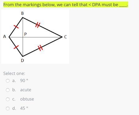 From the markings below, we can tell that < DPA must be ____.-example-1