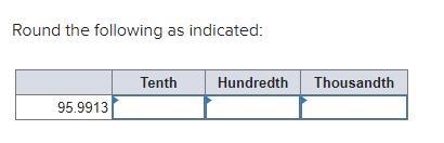 Round as indicated to get the thousandth, hundredth and tenths-example-1