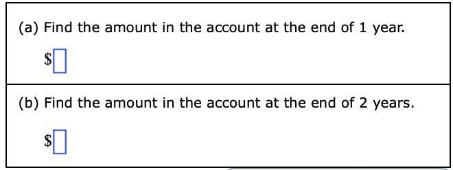 Suppose that $2000 is placed in an account that pays 12% interest compounded each-example-1