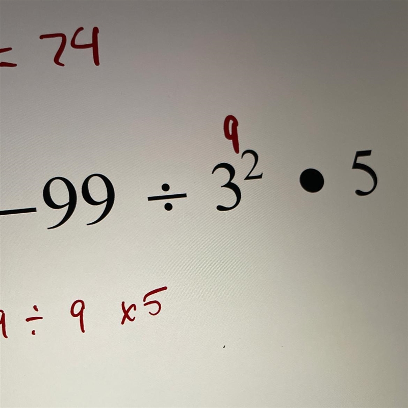 For this problem if you follow pemdas you get 2.2 but if you follow 99/9 thr multiple-example-1