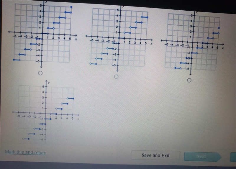 Which is the graph of y = [x] – 2?​-example-1