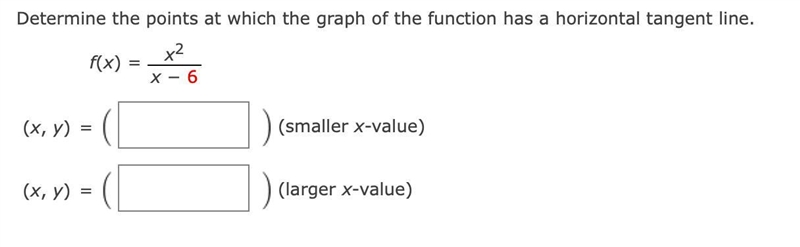 Please help: Determine the points at which the graph of the function has a horizontal-example-1