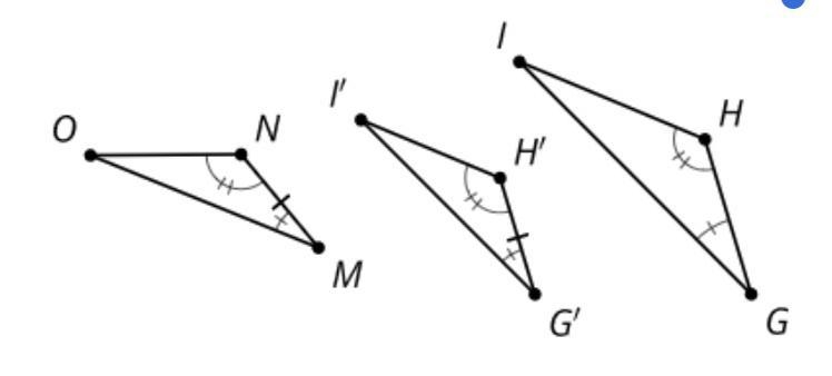 How would you justify that triangle G'H'I' is congruent to MNO?-example-1