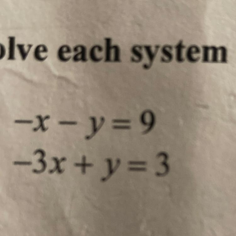 Solve this system by substitution (Pls answer step by step so I can understand thank-example-1