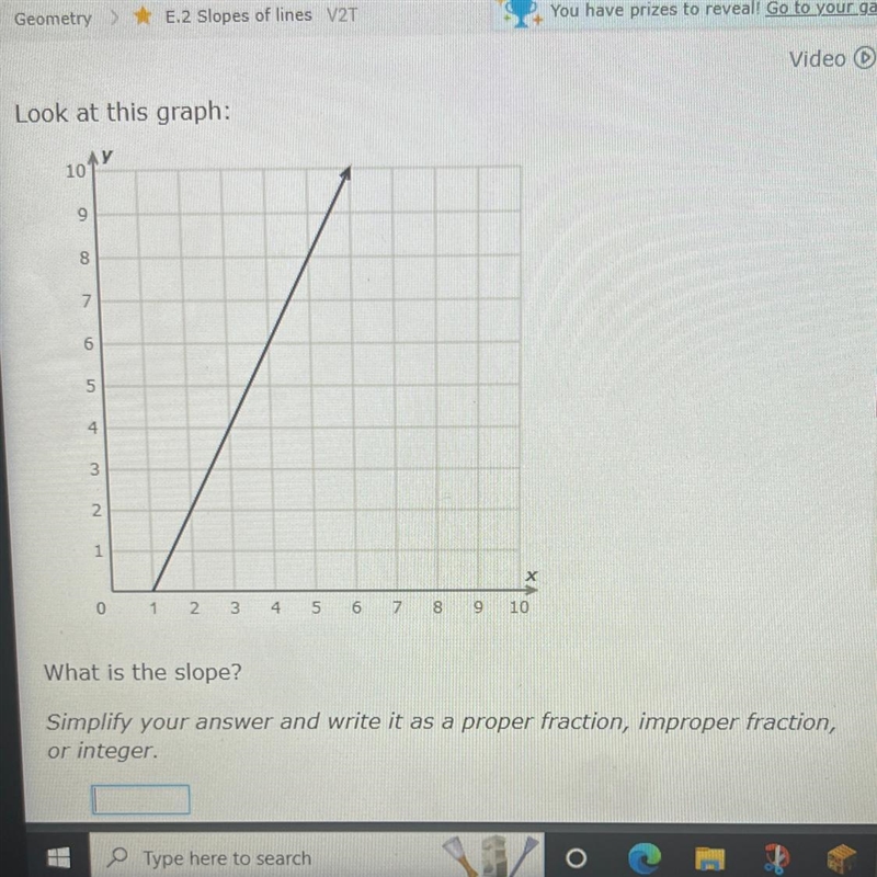 What is the slope? simplify your answer and write it as a proper fraction, improper-example-1