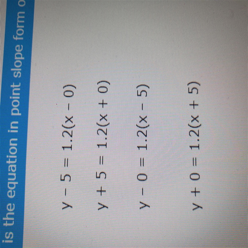 what is the equation in point slope form of the line that passes through the point-example-1