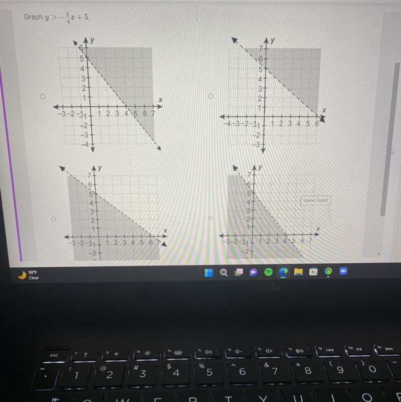 Graph y > - 5x + 5. 4-example-1