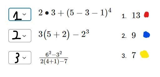 Pls match the right colors and numbers together-example-1