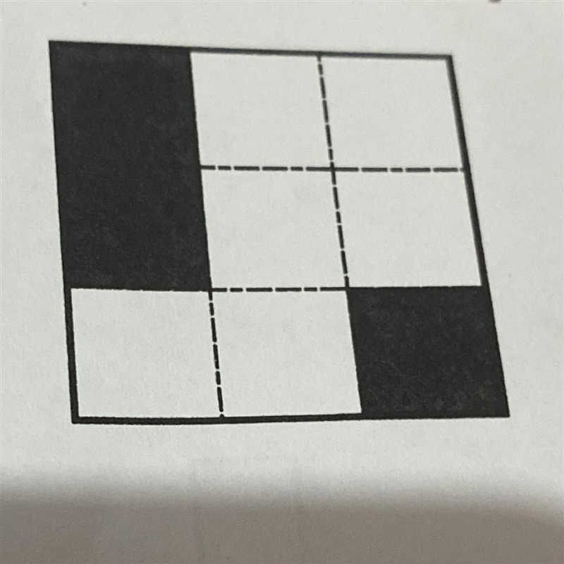 Shade one more square so that this pattern has rotational symmetry of order 2.giving-example-1