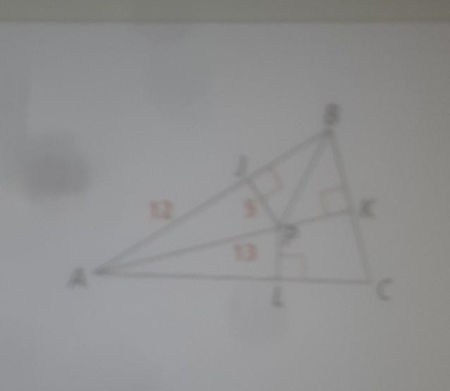 Two of the angle bisectors of the triangle ABC are AP and BP. find the perimeter of-example-1