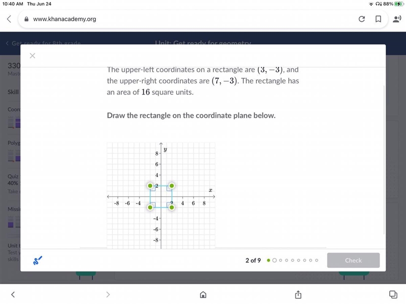 Please help me. Thank you. I’m supposed to move the coordinates on the plane.-example-1