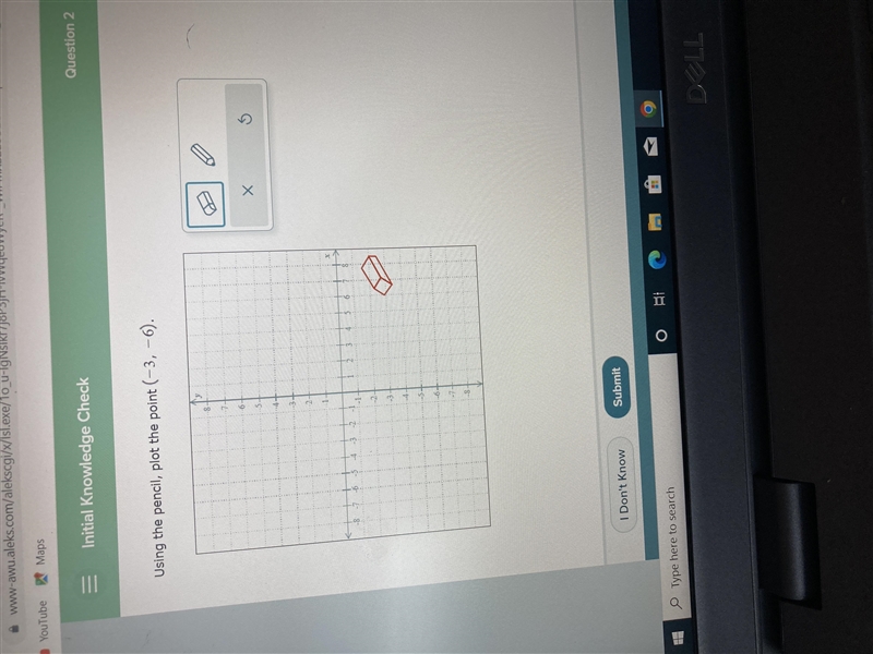 Using the pencil,plot the point (-3,-6)-example-1