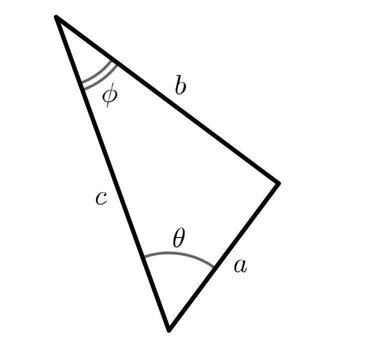 Consider the right triangle shown below where a=8.09, b=9.4, and c=12.4. Note that-example-1