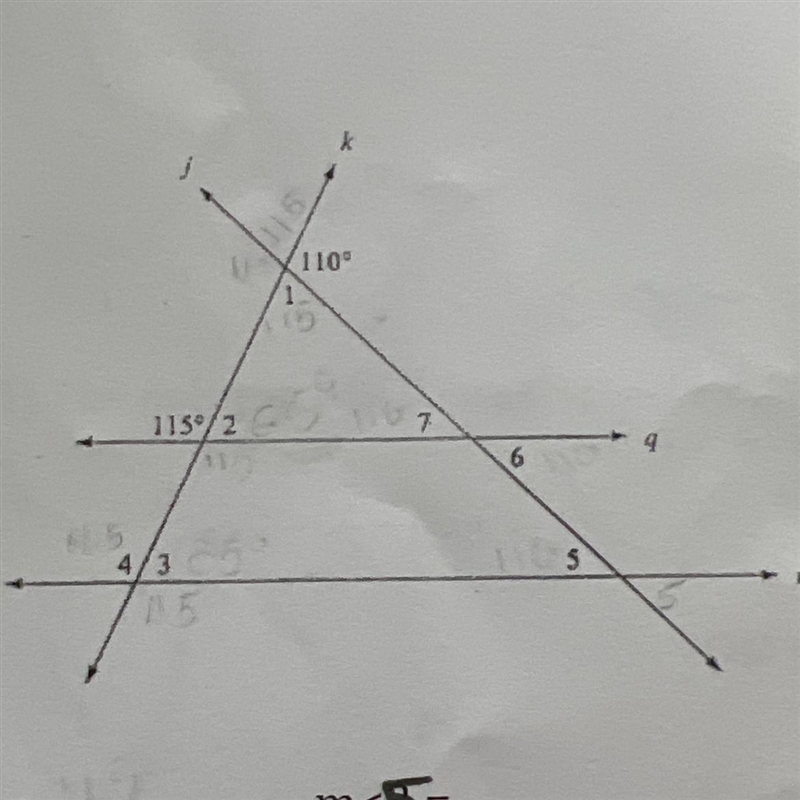 Find the measure of angles 1, 2, 3, 4, 5 ,6 and 7-example-1