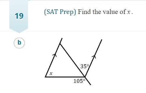 30 POINTS! (SAT Prep) Find the value of x.-example-1