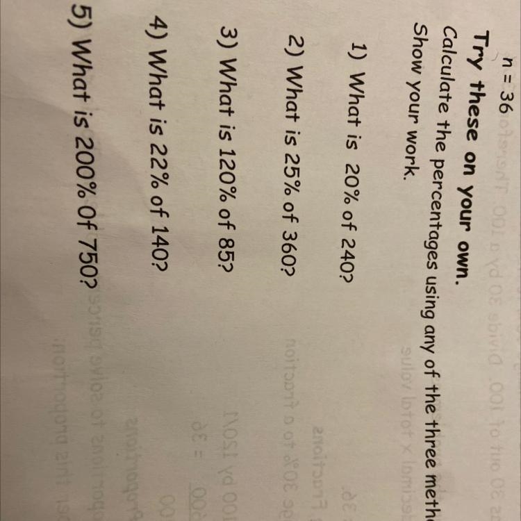 Calculate the percentage using any of the three methods shown above.-example-1