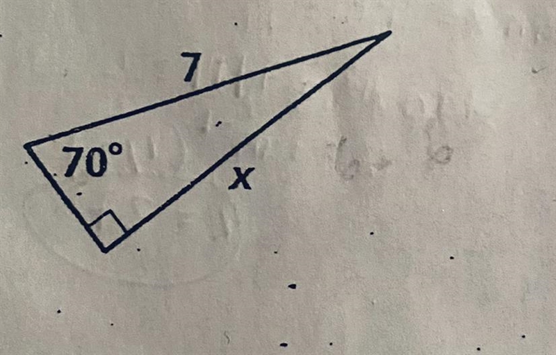 Hi, can you help me with this exercise please, Find the value of x. Round lengths-example-1