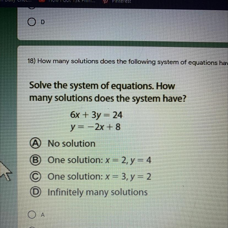 Solve the system of equations. How many solutions foes the system have? Help pls :D-example-1