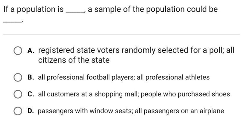 If a population isa sample of the population could be-example-1