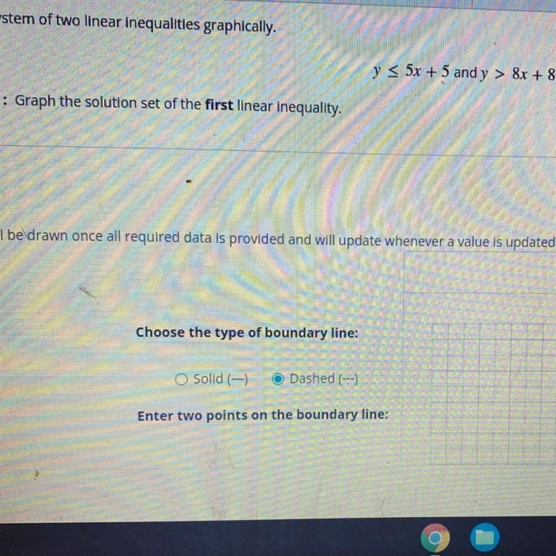 Graph the solution set of the first linear any quality-example-1